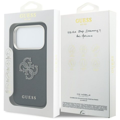 Etui Guess FW Resin Logo do iPhone 17 Pro czarny