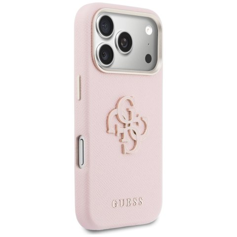 Etui Guess FW Resin Logo do iPhone 17 Pro różowy