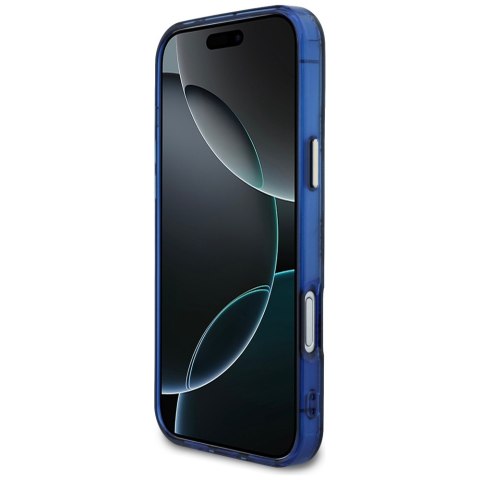 Etui Guess IML Peony Dot MagSafe do iPhone 17 Pro Max niebieski