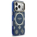 Etui Guess IML Peony Dot MagSafe do iPhone 17 Pro niebieski
