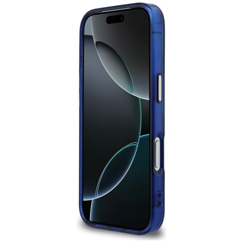 Etui Guess IML Peony Dot MagSafe do iPhone 17 Pro niebieski