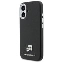Etui Karl Lagerfeld Karl & Choupette Head Pins Saffiano MagSafe do iPhone 17 czarny