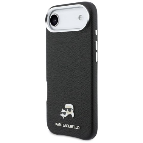 Etui Karl Lagerfeld Karl & Choupette Head Pins Saffiano MagSafe do iPhone Air czarny