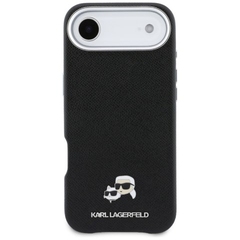 Etui Karl Lagerfeld Karl & Choupette Head Pins Saffiano MagSafe do iPhone Air czarny