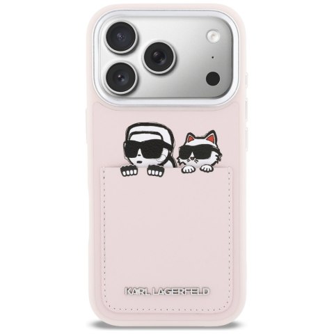 Etui Karl Lagerfeld Karl & Choupette Print & Pocket do iPhone 17 Pro Max różowy