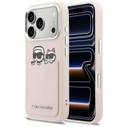 Etui Karl Lagerfeld Karl & Choupette Print & Pocket do iPhone 17 Pro różowy