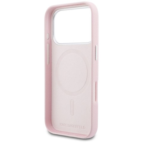 Etui Karl Lagerfeld Karl Head Logo MagSafe do iPhone 17 Pro Max różowy