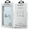 Etui Karl Lagerfeld Liquid Glitter Karl Script Logo MagSafe do iPhone 17 Pro Max przezroczysty