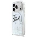 Etui Karl Lagerfeld Liquid Glitter Karl Script Logo MagSafe do iPhone 17 Pro przezroczysty