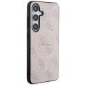 Guess GUHMS24SG4GFRP S24 S921 różowy/pink hardcase 4G Collection Leather Metal Logo MagSafe