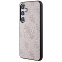 Guess GUHMS24SG4GFRP S24 S921 różowy/pink hardcase 4G Collection Leather Metal Logo MagSafe