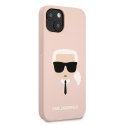 Karl Lagerfeld KLHCP13SSLKHLP iPhone 13 mini 5,4" jasnoróżowy/light pink hardcase Silicone Karl`s Head