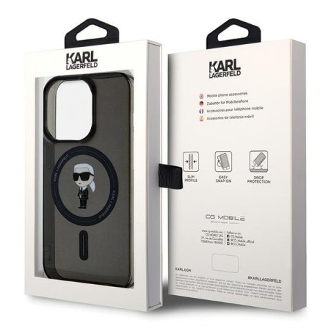 Karl Lagerfeld KLHMP14LHFCKNOK iPhone 14Pro 6.1" czarny/black hardcase IML Ikonik MagSafe