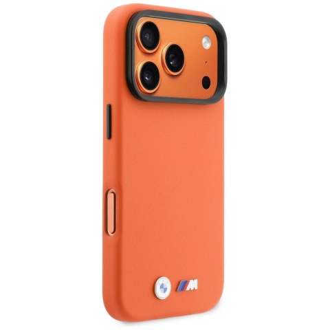 Etui BMW M Metal Logo MagSafe do iPhone 17 Pro Max pomarańczowy