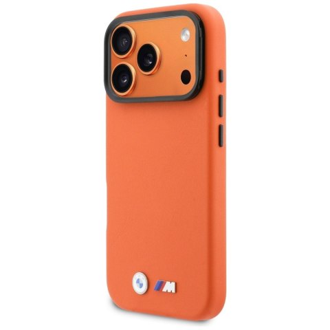 Etui BMW M Metal Logo MagSafe do iPhone 17 Pro pomarańczowy