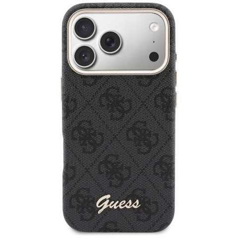 Etui Guess 4G Script MagSafe do iPhone 17 Pro Max czarny