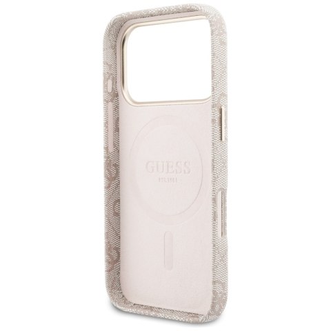 Etui Guess 4G Script MagSafe do iPhone 17 Pro Max różowy