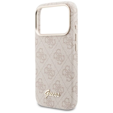 Etui Guess 4G Script MagSafe do iPhone 17 Pro różowy