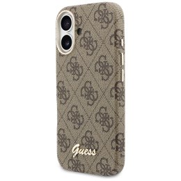 Etui Guess 4G Script MagSafe do iPhone 17 brązowy