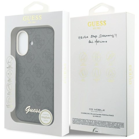 Etui Guess 4G Script MagSafe do iPhone 17 czarny