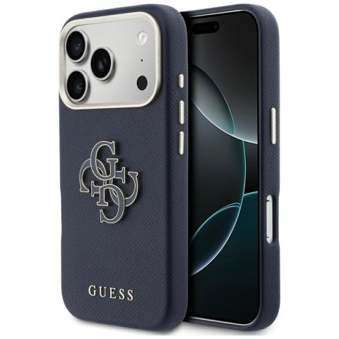 Etui Guess FW Resin Logo do iPhone 17 Pro Max niebieski