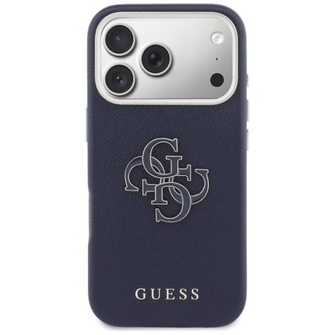 Etui Guess FW Resin Logo do iPhone 17 Pro Max niebieski
