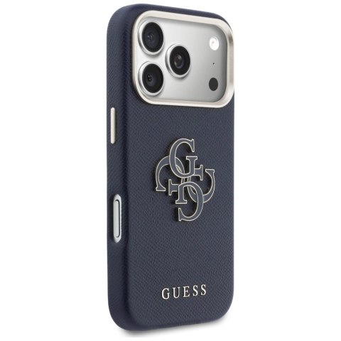 Etui Guess FW Resin Logo do iPhone 17 Pro Max niebieski