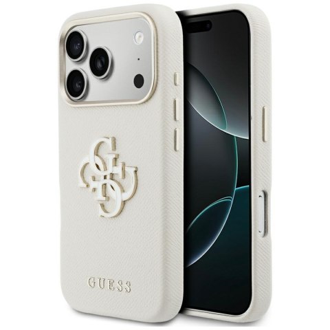 Etui Guess FW Resin Logo do iPhone 17 Pro beżowy