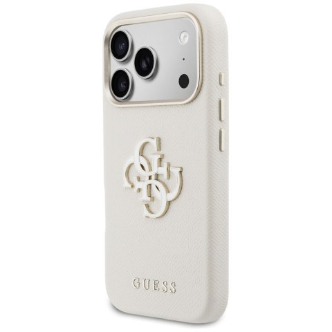 Etui Guess FW Resin Logo do iPhone 17 Pro beżowy