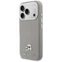 Etui Karl Lagerfeld Karl & Choupette Head Pins Saffiano MagSafe do iPhone 17 Pro Max szary