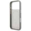 Etui Karl Lagerfeld Karl & Choupette Head Pins Saffiano MagSafe do iPhone 17 Pro szary