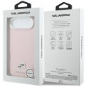 Etui Karl Lagerfeld Karl & Choupette Head Pins Saffiano MagSafe do iPhone Air różowy