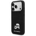 Etui Karl Lagerfeld Rhinestones Karl&Choupette Pin do iPhone 17 Pro czarny