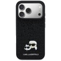 Etui Karl Lagerfeld Rhinestones Karl&Choupette Pin do iPhone 17 Pro czarny