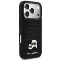 Etui Karl Lagerfeld Rhinestones Karl&Choupette Pin do iPhone 17 Pro czarny