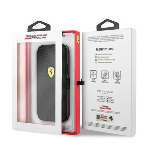 Ferrari FESPEFLBKP12MBK iPhone 12/12 Pro6,1" czarny/black book On Track Perforated
