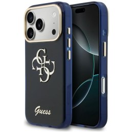 Etui Guess IML 4G Script Metal do iPhone 17 Pro Max niebieski