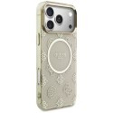 Etui Guess IML Peony Dot MagSafe do iPhone 17 Pro Max beżowy