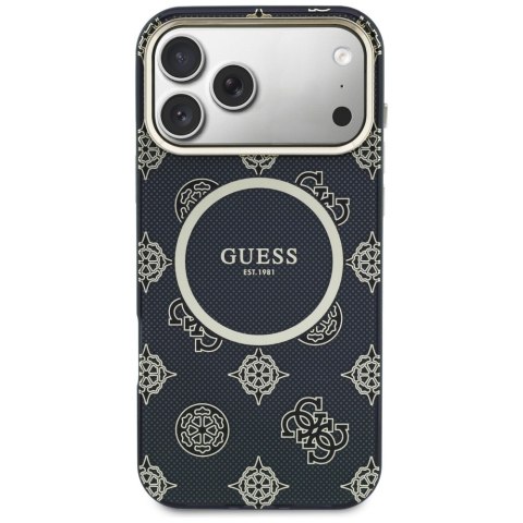 Etui Guess IML Peony Dot MagSafe do iPhone 17 Pro Max czarny