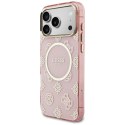 Etui Guess IML Peony Dot MagSafe do iPhone 17 Pro Max różowy