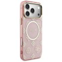 Etui Guess IML Peony Dot MagSafe do iPhone 17 Pro Max różowy