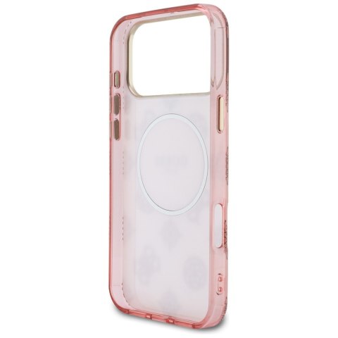 Etui Guess IML Peony Dot MagSafe do iPhone 17 Pro Max różowy