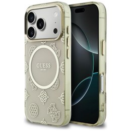 Etui Guess IML Peony Dot MagSafe do iPhone 17 Pro beżowy