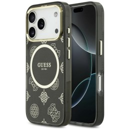 Etui Guess IML Peony Dot MagSafe do iPhone 17 Pro czarny