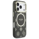 Etui Guess IML Peony Dot MagSafe do iPhone 17 Pro czarny