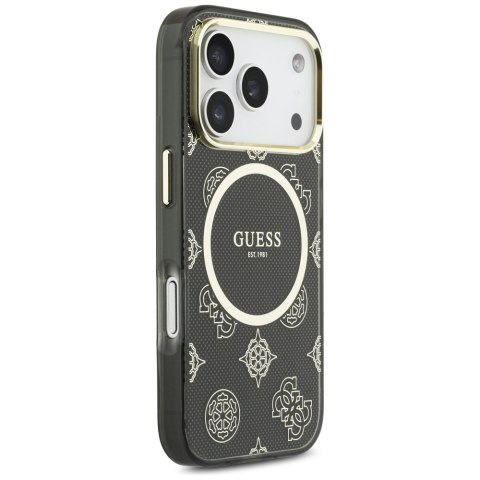 Etui Guess IML Peony Dot MagSafe do iPhone 17 Pro czarny