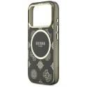Etui Guess IML Peony Dot MagSafe do iPhone 17 Pro czarny