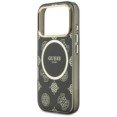 Etui Guess IML Peony Dot MagSafe do iPhone 17 Pro czarny