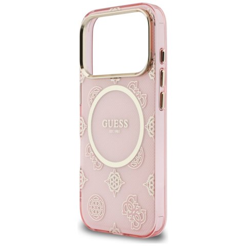 Etui Guess IML Peony Dot MagSafe do iPhone 17 Pro różowy