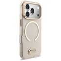 Etui Guess IML Script Metal MagSafe do iPhone 17 Pro różowy